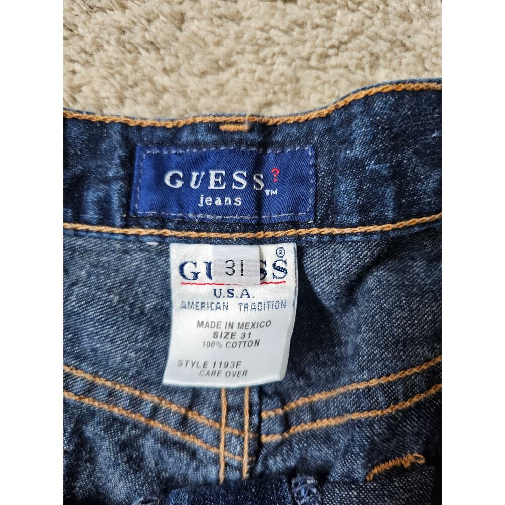VTG 90’s Women’s GUESS denim short shorts retro size 31 Made USA Style 1193F - Picture 4 of 7